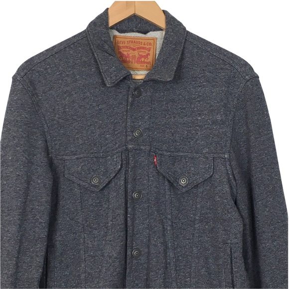 ❗️SOLD❗️Levi’s Soft Shell Commuter Trucker Snap Button Jacket Gray Size Small - Picture 7 of 10